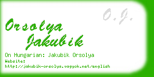 orsolya jakubik business card